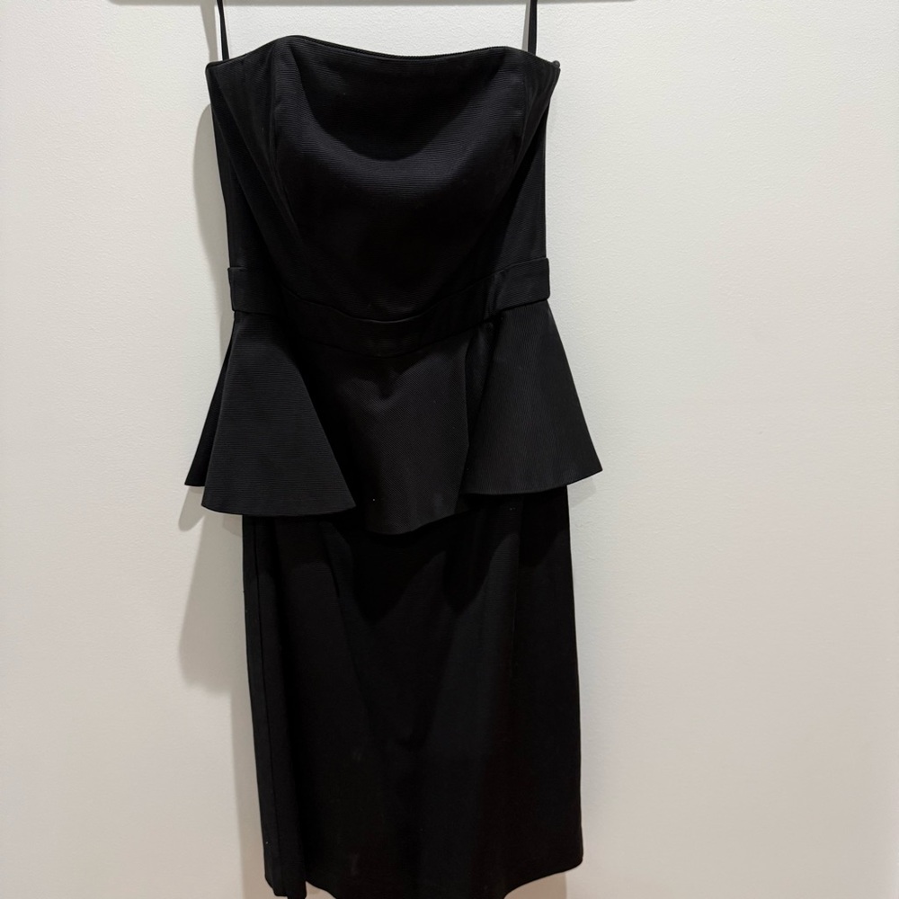 White House Black Market Strapless Black Dress
